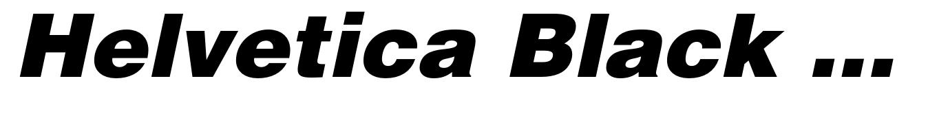 Helvetica Black Oblique